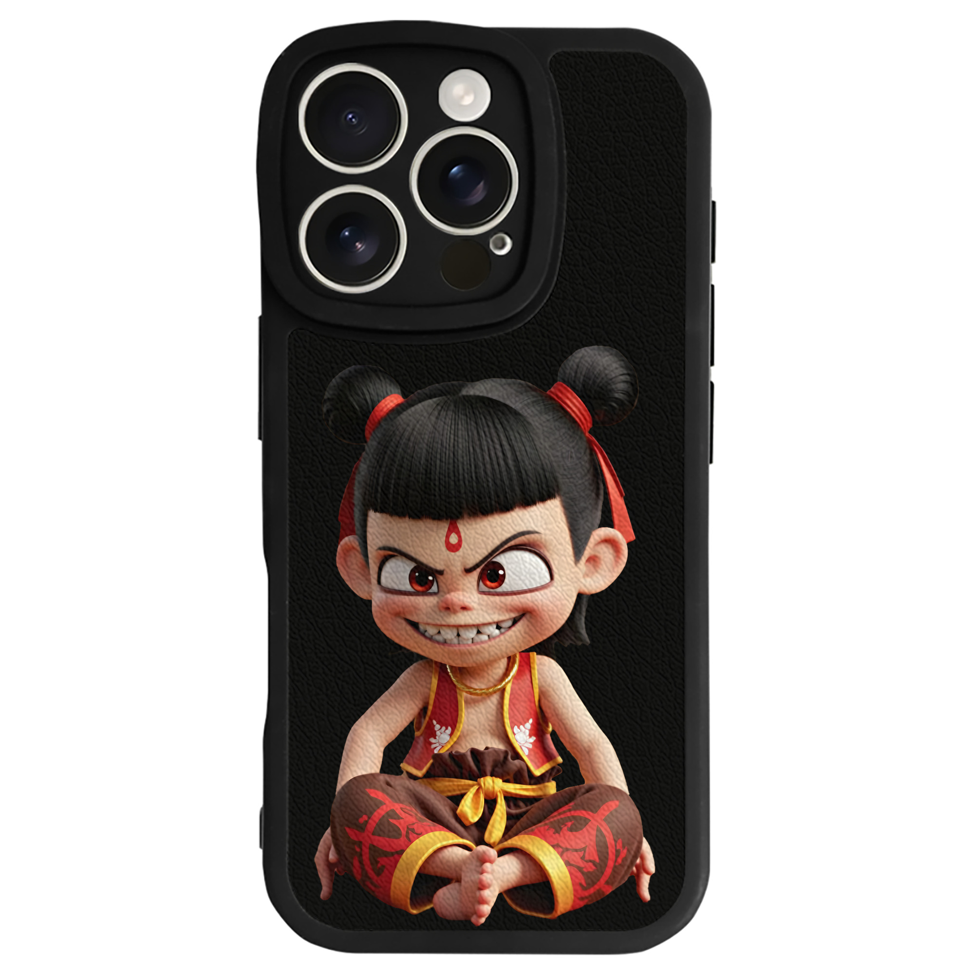 （画像用） Ne Zha 2 ナタ 魔童の大暴れ 【iPhone 16シリーズ対応】シリコンスマホケース（レザー調） 材質：シリコン